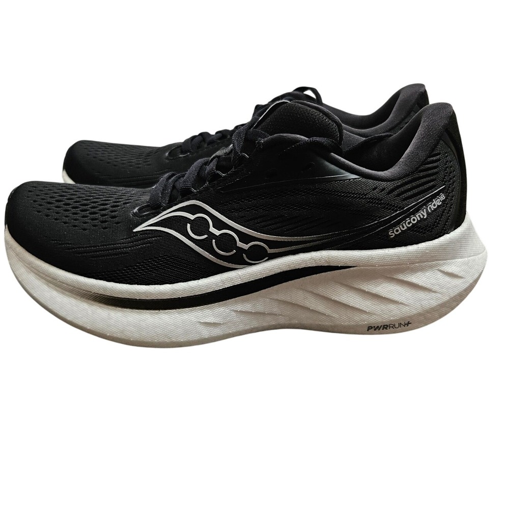 Saucony Ride 18 Womens Running Shoes Black White S11000-100 Size 6
